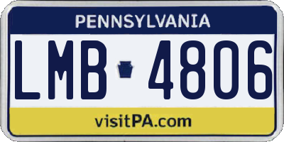 PA license plate LMB4806