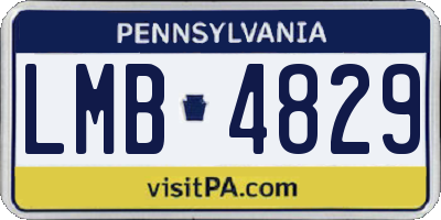 PA license plate LMB4829