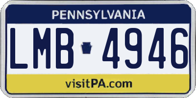 PA license plate LMB4946
