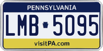 PA license plate LMB5095