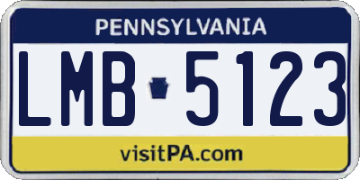 PA license plate LMB5123