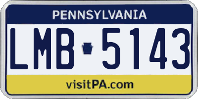 PA license plate LMB5143