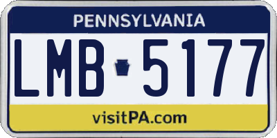 PA license plate LMB5177