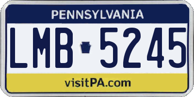 PA license plate LMB5245