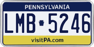 PA license plate LMB5246