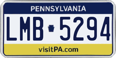 PA license plate LMB5294