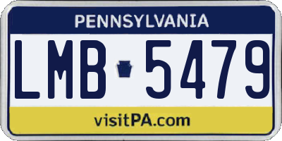 PA license plate LMB5479
