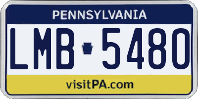 PA license plate LMB5480