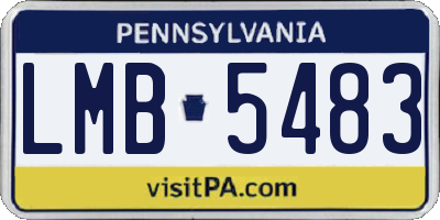 PA license plate LMB5483