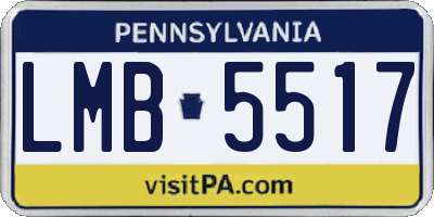 PA license plate LMB5517
