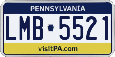 PA license plate LMB5521