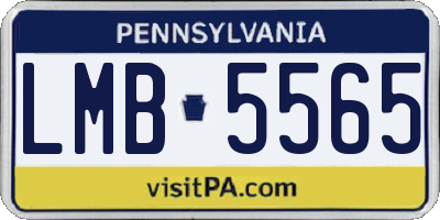 PA license plate LMB5565