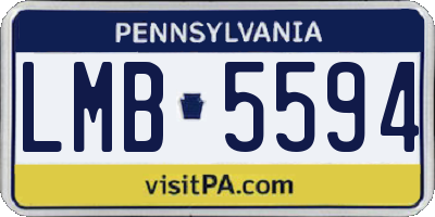 PA license plate LMB5594