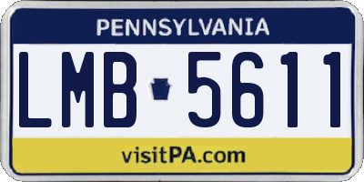 PA license plate LMB5611