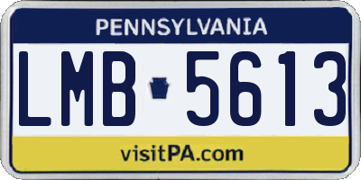 PA license plate LMB5613