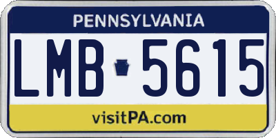 PA license plate LMB5615