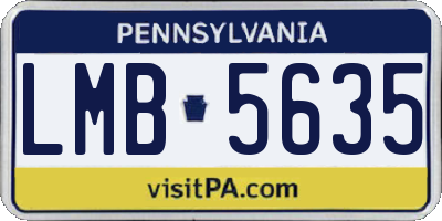 PA license plate LMB5635