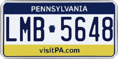 PA license plate LMB5648