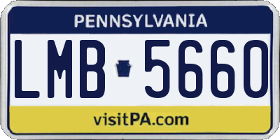 PA license plate LMB5660