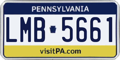 PA license plate LMB5661
