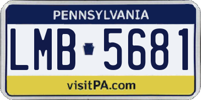 PA license plate LMB5681