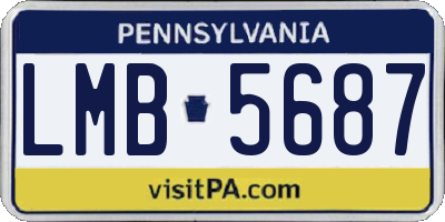 PA license plate LMB5687