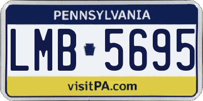 PA license plate LMB5695