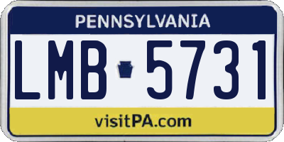 PA license plate LMB5731