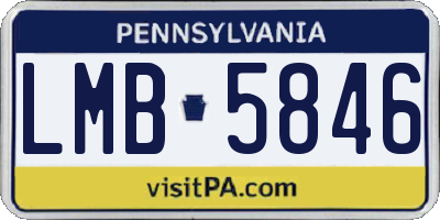 PA license plate LMB5846