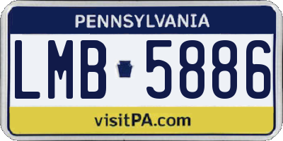 PA license plate LMB5886