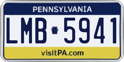 PA license plate LMB5941