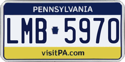 PA license plate LMB5970