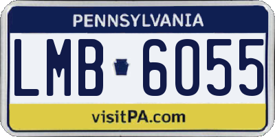 PA license plate LMB6055