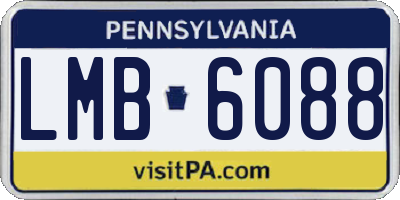 PA license plate LMB6088