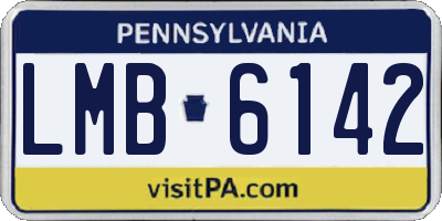 PA license plate LMB6142