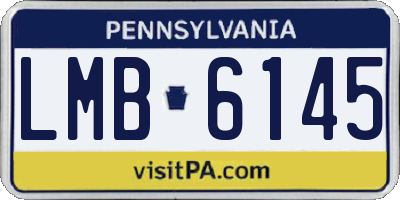 PA license plate LMB6145