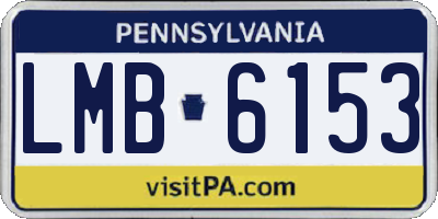 PA license plate LMB6153