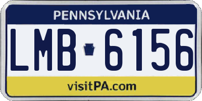 PA license plate LMB6156