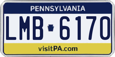 PA license plate LMB6170