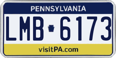 PA license plate LMB6173