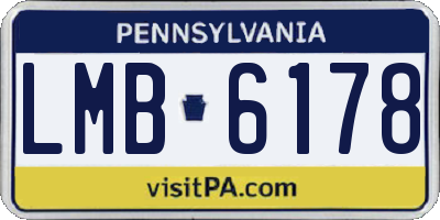 PA license plate LMB6178