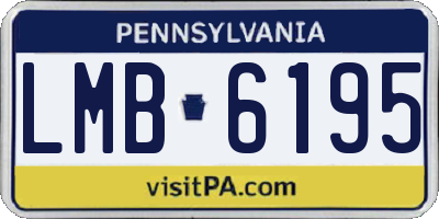 PA license plate LMB6195