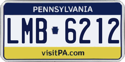 PA license plate LMB6212