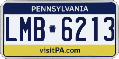 PA license plate LMB6213