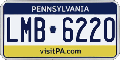 PA license plate LMB6220