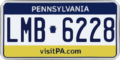 PA license plate LMB6228