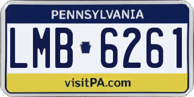 PA license plate LMB6261