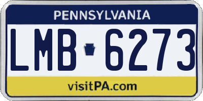 PA license plate LMB6273