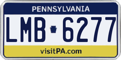 PA license plate LMB6277