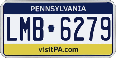 PA license plate LMB6279